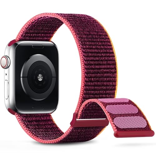 BNCXMO Nylon Sport Band compatible con banda 38 mm 40 mm 41 mm 42 mm 44 mm 45 mm Women Men Correa trenzada Compatible para iWatch Series 8/8/7/6/5/4/3/2 SE