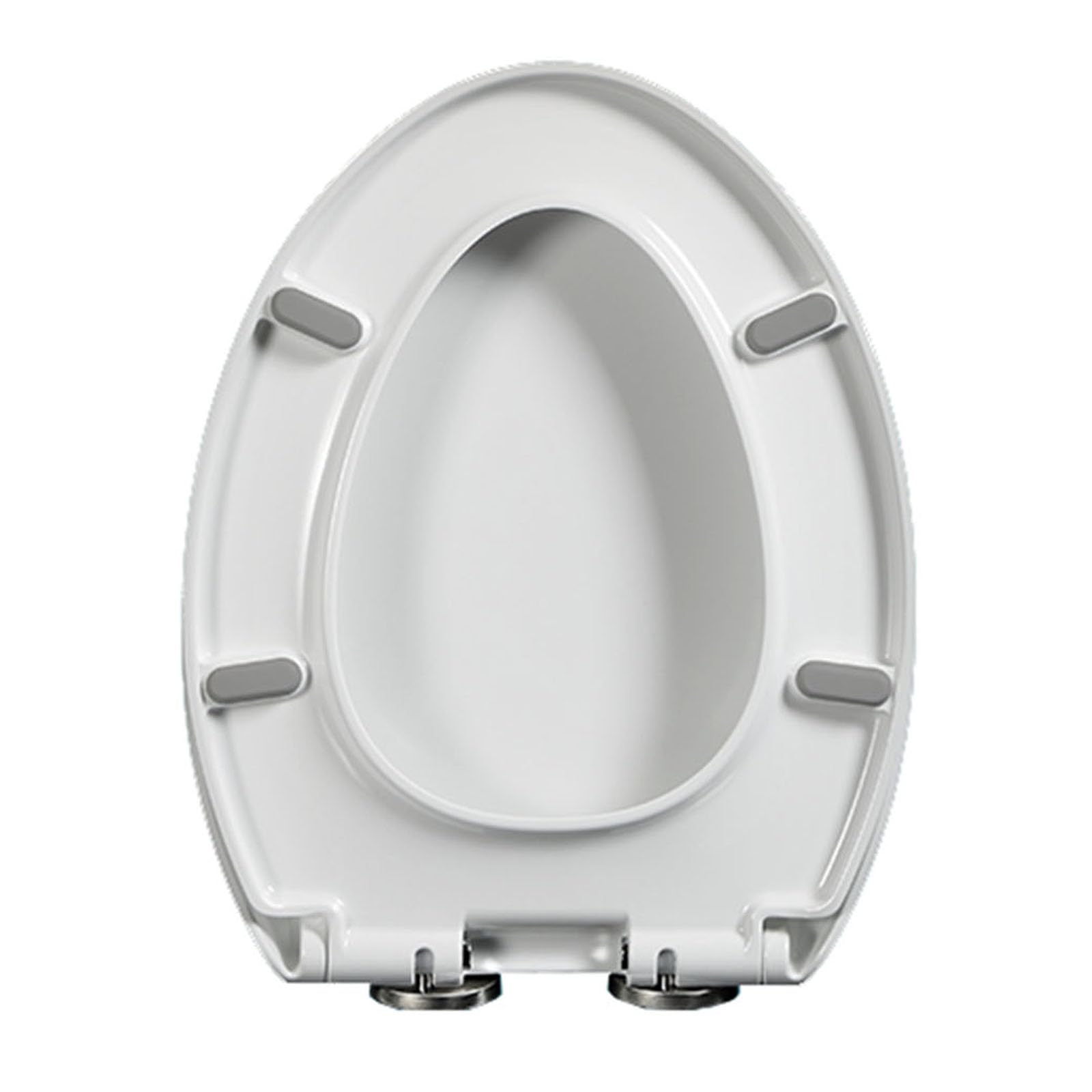 Giural One Color 36X45cm,Elongated Toilet Seat Soft Close, V Shape Toilet Seats With Slow Close And Quick-Release Easy To Clean, White