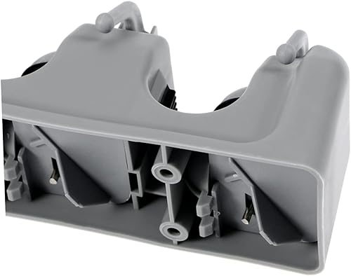 Miniatura 2 de Housoutil Soporte para paraguas para escoba, soporte de almacenamiento, 5 ranuras para bolas, 6 ganchos para escoba y armario (gris)