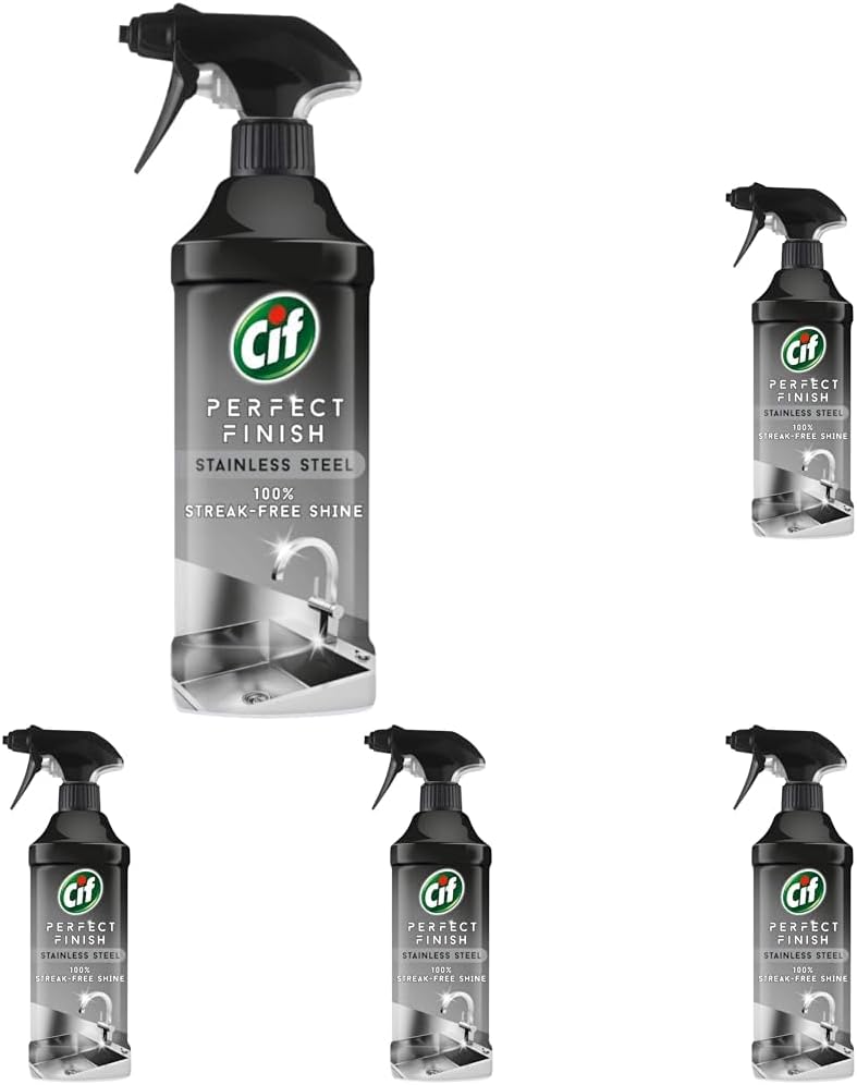Stainless Steel Specialist Cleaner Spray, 435ml (Pack of 5)