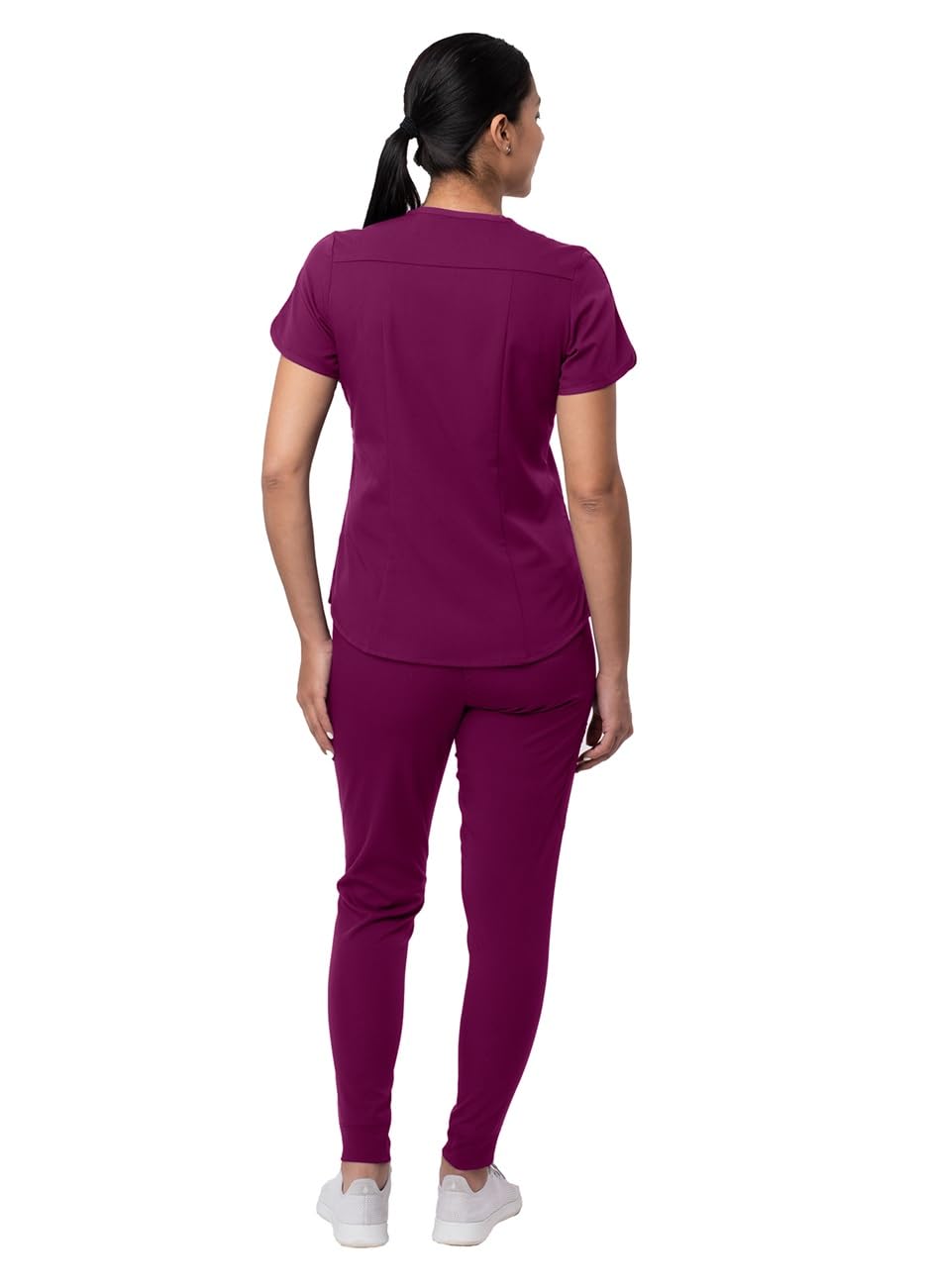 Adar Pro Moderna Atlético Fregar Set Por Mujeres - Moderna V-Cuello Top & Yoga Corredor Fregar Pantalones