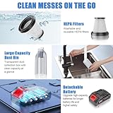 Zunth Car Vacuum Cleaner，30000PA Powerful Handheld Vacuum Cleaner Cordless with Suction & Blow Function – Dual Battery (20 Mins Runtime),Lightweight & Portable Car Cleaner for Car/Home/Pet - Image 5