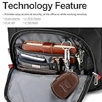 Boavan Laptop Backpack for men, 15.6 inch Laptop Bag with USB Port, Waterproof Travel Work Backpack Purse, Anti-Theft Teacher Nurse Doctor Casual Bookbags Office Business backpack，Black - Image 3