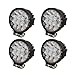 Btmtec Lampes de chantier à LED, environ 11 cm, 2565 lumens, 27 W, 12-24 V CC, phare pour voiture, bateau, véhicule tout-terrain, camion, tracteur, véhicule industriel, SUV, ATV, UTE 4 pezzo
