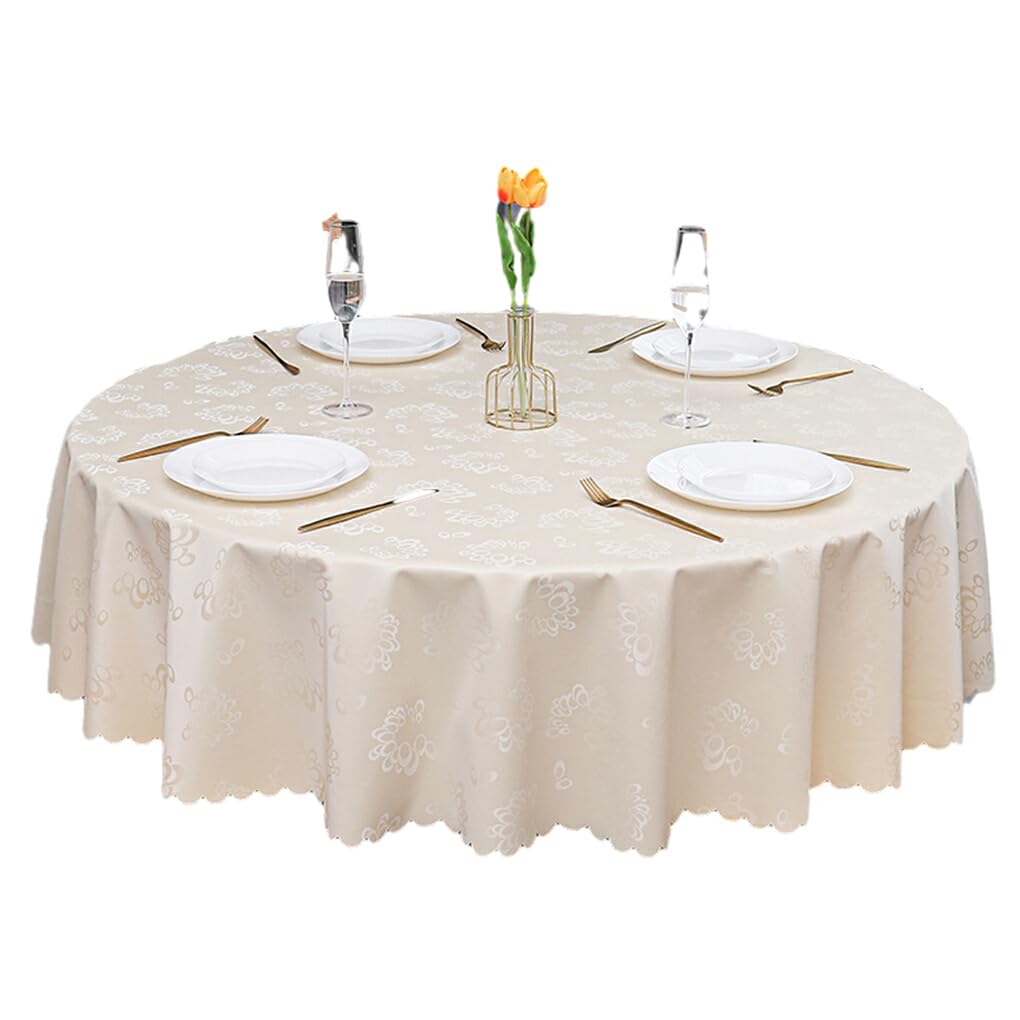 Nappe imperméable et résistante à l'huile en PU pour table ronde 180cm