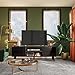WLIVE Modern TV Stand for 55 60 inch TV, Entertainment Center TV Console with Storage Cabinets & Open Shelf, Media Console for Living Room, Black