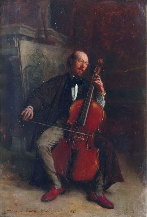 Affiche Toile Portrait du violoncelliste Meissonier pour sublimer un mur vide 60x90