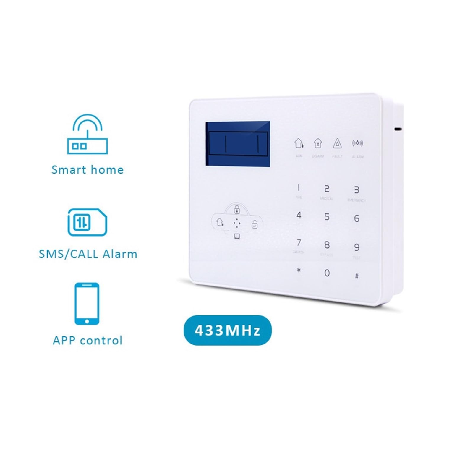 Système d'alarme Alarmes De Sécurité Intelligentes À La Maison D'alarme sans Fil De avec Le Système D'alarme D'intrusion D'écran Tactile Zéro taux de Faux positifs