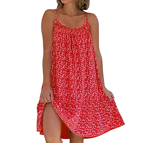 Vestido Mujer Summer Dresses for Women Vestidos Sueltos Flamenca De Playero Midi Elegante Evento Athletic Dress Tirantes Fiesta Bohemios Playa Algodon Ninas Talla Grande XS Primavera Conjunto Vestir