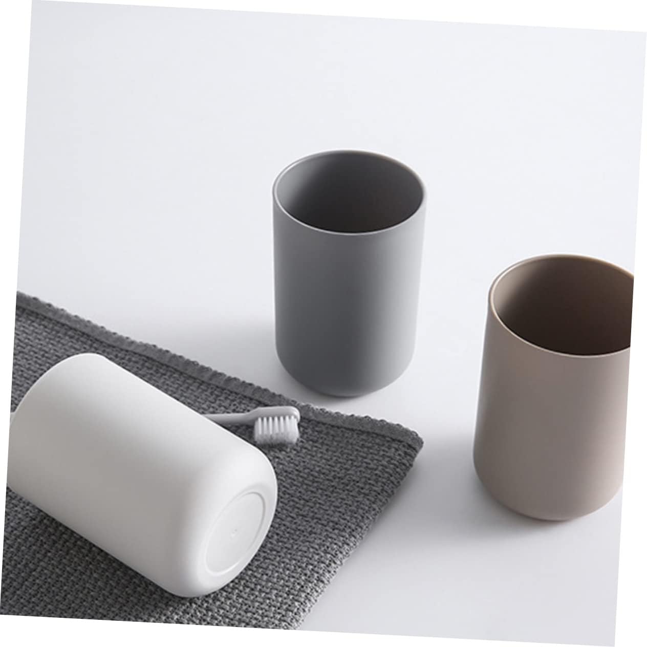 Couples Toothbrush Cup Set 5pcs Solid Tooth Cups Tooth Brushing Tumbler Bathroom Accessories Elegant Design