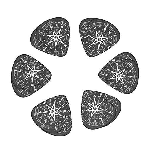 Lot de 12 médiators pour guitare avec symbole mystère et signe du zodiaque – Noir – Pour guitare électrique et basse – Cadeau idéal pour les amateurs de guitare acoustique – Avec boîte - Les Beatles, Paul McCartney, John Lennon, RIngo Starr, George Harrison Lot de 12 médiators pour guitare avec symbole mystère et signe du zodiaque - Noir - Pour guitare électrique et basse - Cadeau idéal pour les amateurs de guitare acoustique - Avec boîte – Image 3