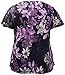 LEEBE Women’s Round Neck Printed Mesh Ruffle Top (Small-5X) (2X, Purple Floral)