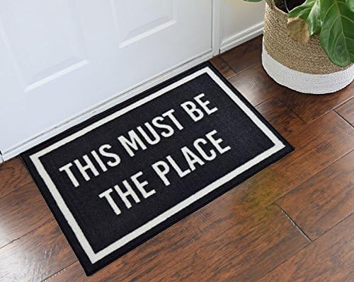 Talking Heads This Must Be The Place Novelty Carpet Nylon Indoor Welcome Entrance Mat Approx. 2' x 3' Surged Edge Made in The USA