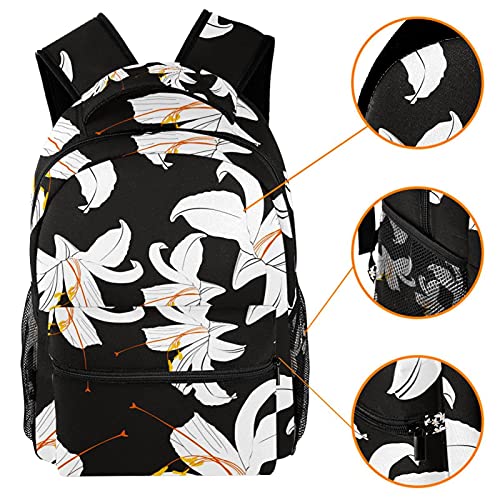 Sac d'école à fleurs bleues multicolore pour filles et garçons, cartable d'étudiant durable