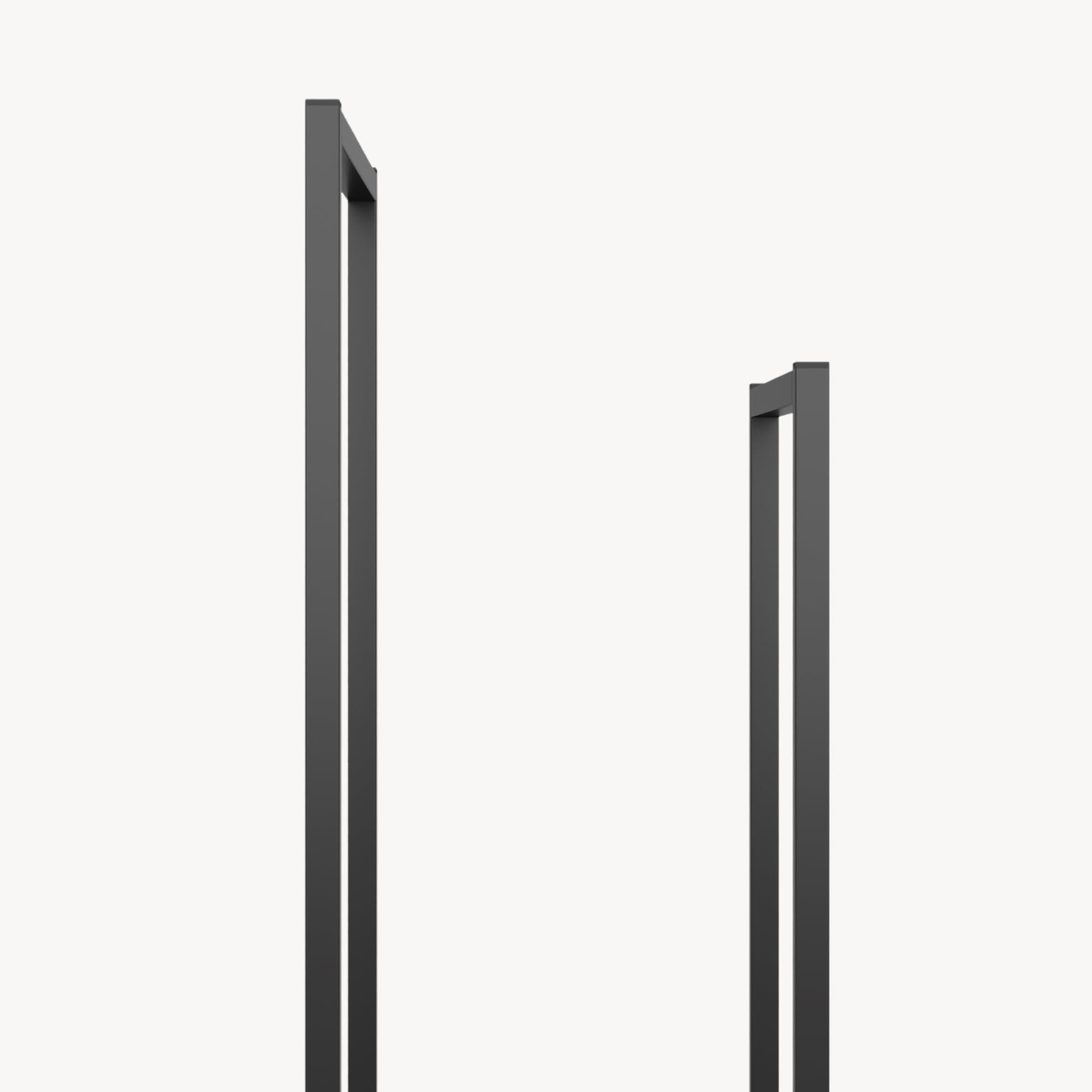 [en.casa] Stand Appendiabiti da Terra con 2 Barre Aste Porta Abiti in Altezze Diverse Organizzatore Guardaroba Vestitore 100 x 40 x 30 cm in Acciaio - Nero