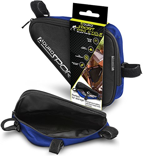 Aduro Sport Bicycle Bike Storage Bag Triangle Saddle Frame Pouch for Cycling (Blue)