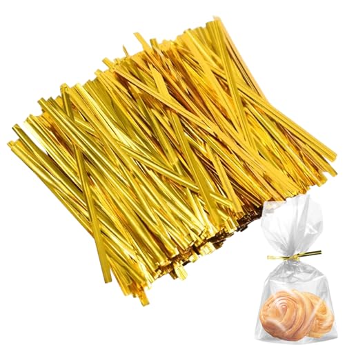 UILYNIU 1600 Pièces Attaches Métalliques Twist Ties, 10 cm Liens Torsadés Métalliques, Liens Torsadés, Attache Lien Fil Fer d'Étanchéité pour Sachets,...
