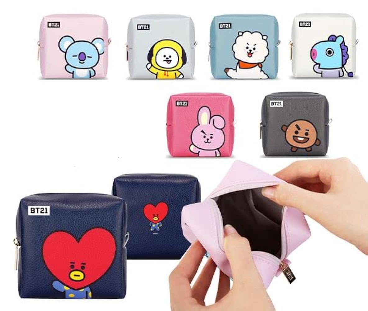 BT21 - BTSポーチ Amazon.co.jp: 【MEDIUM】BT21 PU SQUARE POUCH MEDIUM BTS公式