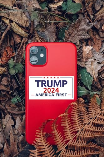 Generic President Donald Trump 2024 Sticker/Decal, Trump 2024 Bumper Sticker, 2024 Election, America First, Made in The USA - Premium Quality (3, 2.2"" x 1.1"" (Mini)), White, Blue & Red