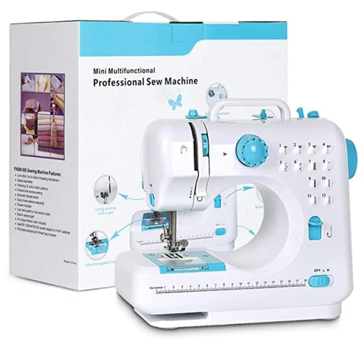 NEX NX-BSM505B Mechanical Portable Sewing Machine with Two Speed Control, Double Thread