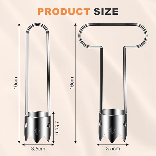 Miniatura 2 de Descorazonador de semillas de pimiento rojo, descorazonador mejorado de verduras y frutas en forma de T, herramienta de eliminación de semillas de