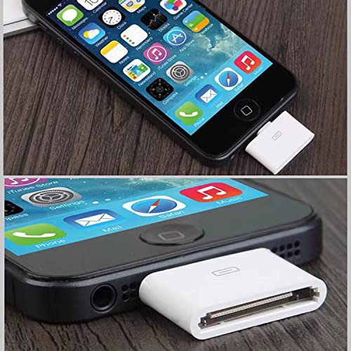 Lightning To 30-Pin Adapter，Apple Mfi Certified Iphone 8-Pin Male To 30-Pin Female Adapter Charging Sync Converter Connector Compatible Iphone 13/13P/12/11/X/8/7/6P/5S/4/Ipad/Ipod (No Audio) #TOP3