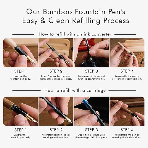 Wordsworth & Black FPC Fountain Pen Set, Luxury Bamboo Wood thumb #7