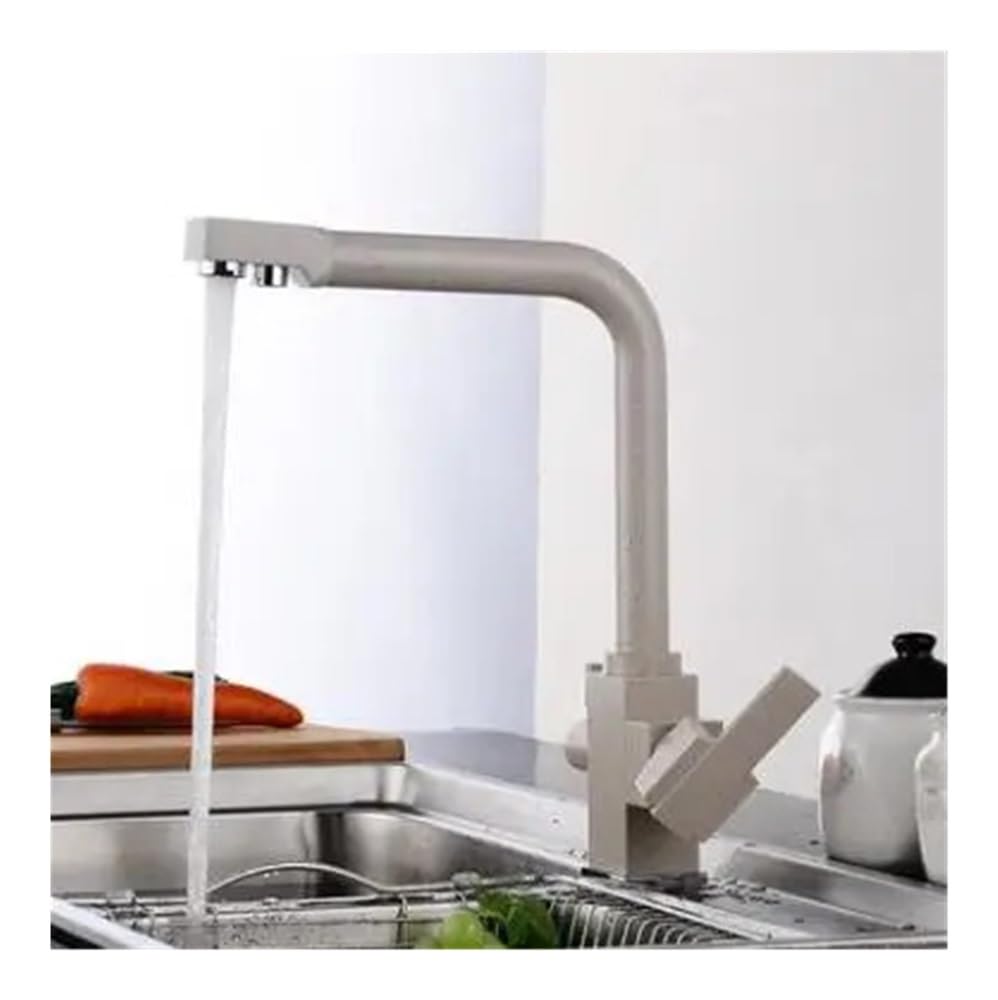 Robinet de cuisine en marbre beige XT-52 mitigeur trois voies au design exclusif
