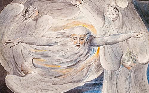 Art Tableau Dieu répond à Job du tourbillon de William Blake pour salon élégant
