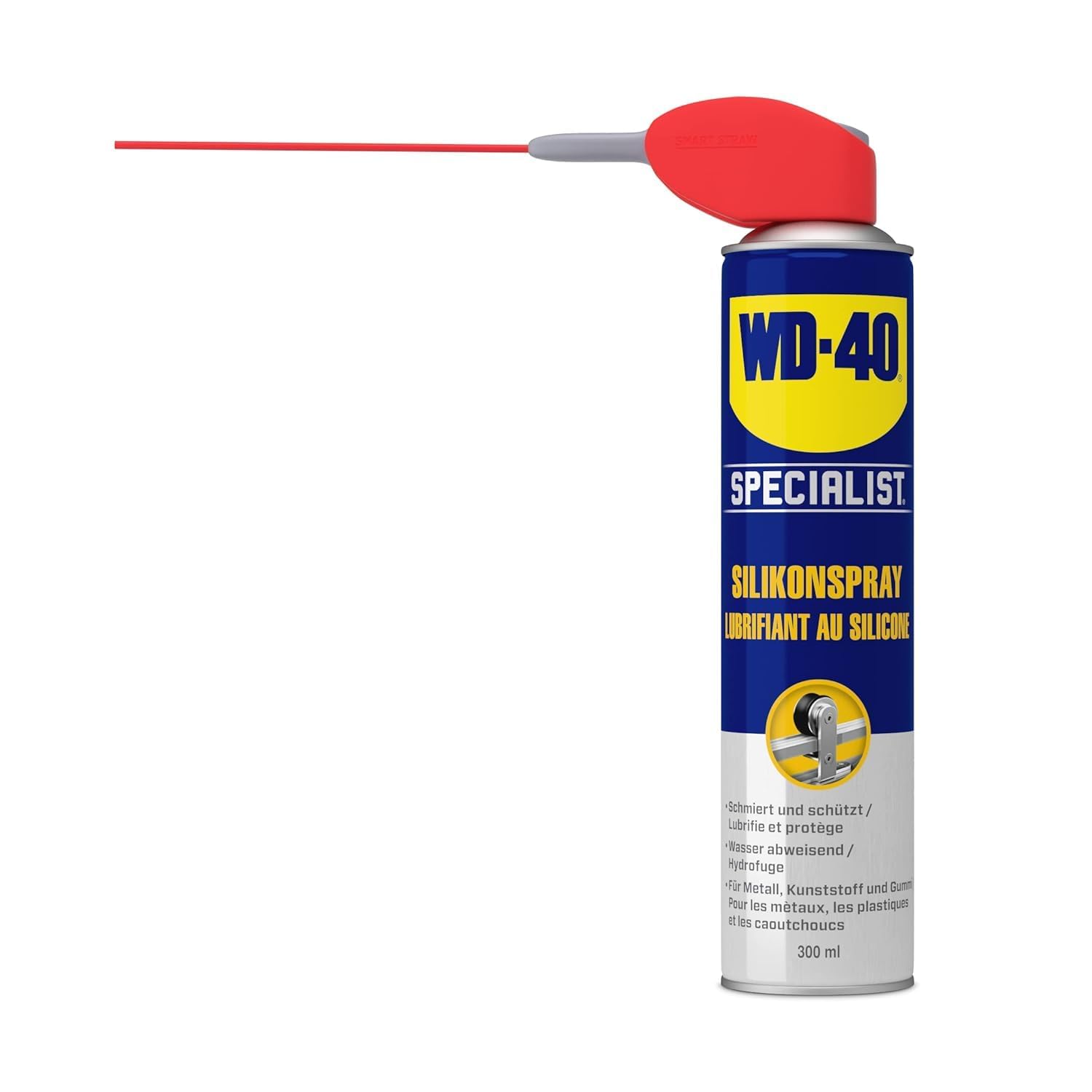 WD-40 Specialist Lot de 3 sprays de silicone 300 ml – Protection et lubrification pour caoutchouc, plastique et métal, empêche la déshydratation, réduit les frottements et forme un film imperméable et
