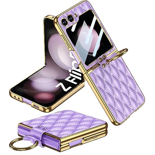 Etui Samsung Z Flip 5 violet idéal pour visionner vos vidéos mains libres