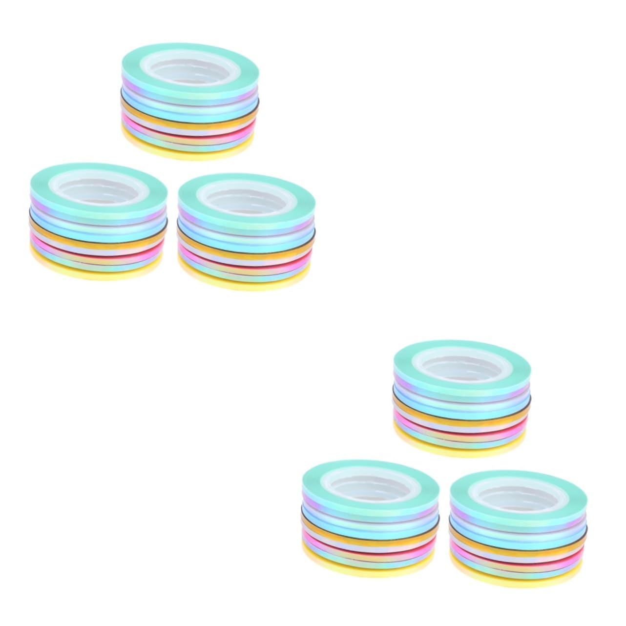 minkissy 54 Pcs 3 Set Crisp Lines Nail Art Striping Tape 1mm 2mm 3mm Line Tips Adhesive Nail Art Sticker for Hand Toe