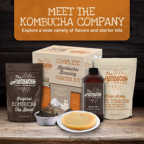 Organic Yerba Mate and English Breakfast Black Tea for Kombucha Brewing - Loose Leaf Tea Blend to Successfully Grow Scoby – With 10 Compostable and 3 Reusable Cotton Tea Bags – Brews 10 Gallons of Tea