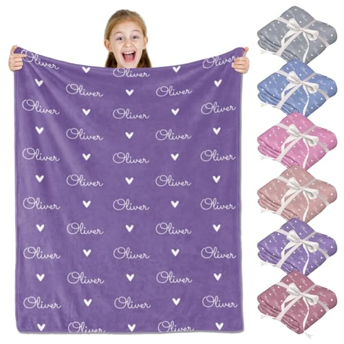 Image of PUREFLY Ships Next Day-Personalized Blanket for Kids- Custom Blanket with Name for Teen Girls and Boys, Birthday Gifts for Women and Men, Customized Flannel Throw, Christmas Blankets Gifts for Baby