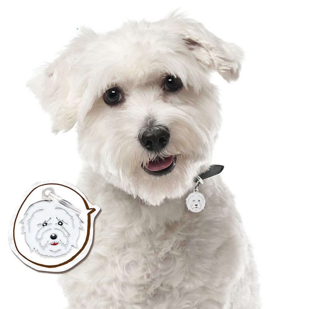 BBEART Pet Pendant, Dog Metal Pendant Key-Ring Puppy ID Tags Key Chain Keychains Birthday (West Highland White Terrier)