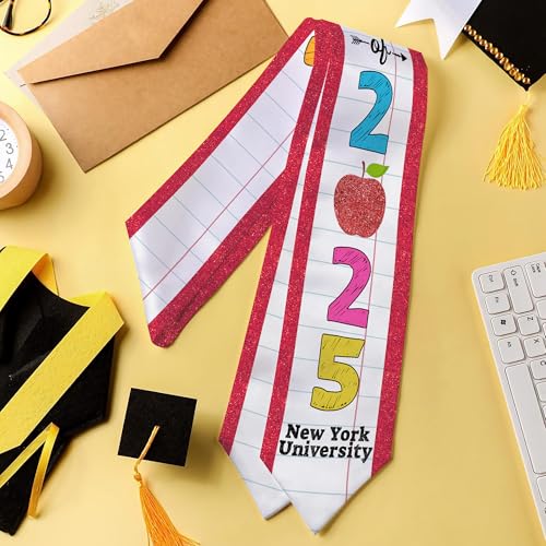 Personalized Teacher Graduation Stole, Custom Teacher 2025 Sash, Coquette Pencil Stole, Teacher Appreciation3