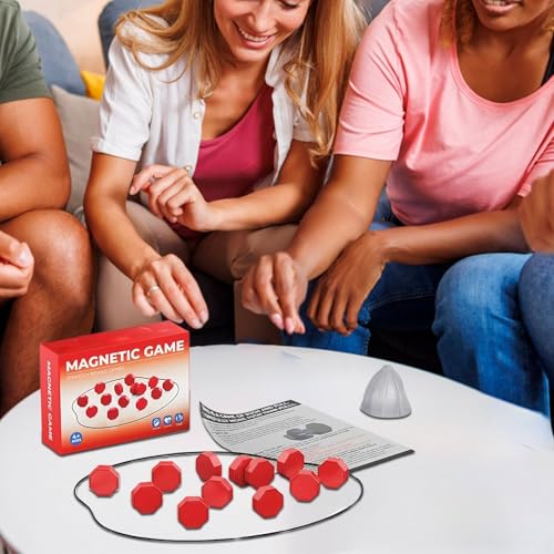 Ajedrez Magnético Portátil para Viajes y Camping con Piedras Magnéticas - Incluye Juego de Rompecabezas de Formas Geométricas Juego de Mesa Educativo de Estrategia y Damas para Niños de 9 a 14 Años - imagen 2