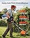 VEVOR Gas Hedge Trimmer, 2 Cycle Gas Power Handheld Hedge Trimmer, 5-in-1 63cc Cordless Weed Eater with Protective Gear Set, Includes Hedge and String Trimmer, Brush Cutter(3T & 40T Blades), Pole Saw