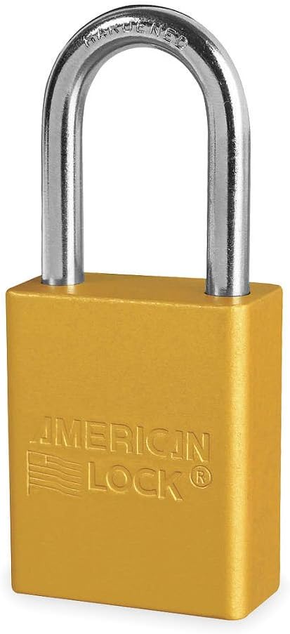 6 Pack American Lock Padlock with 1 1/2 Solid Aluminum Body 1 1/2 Shackle
