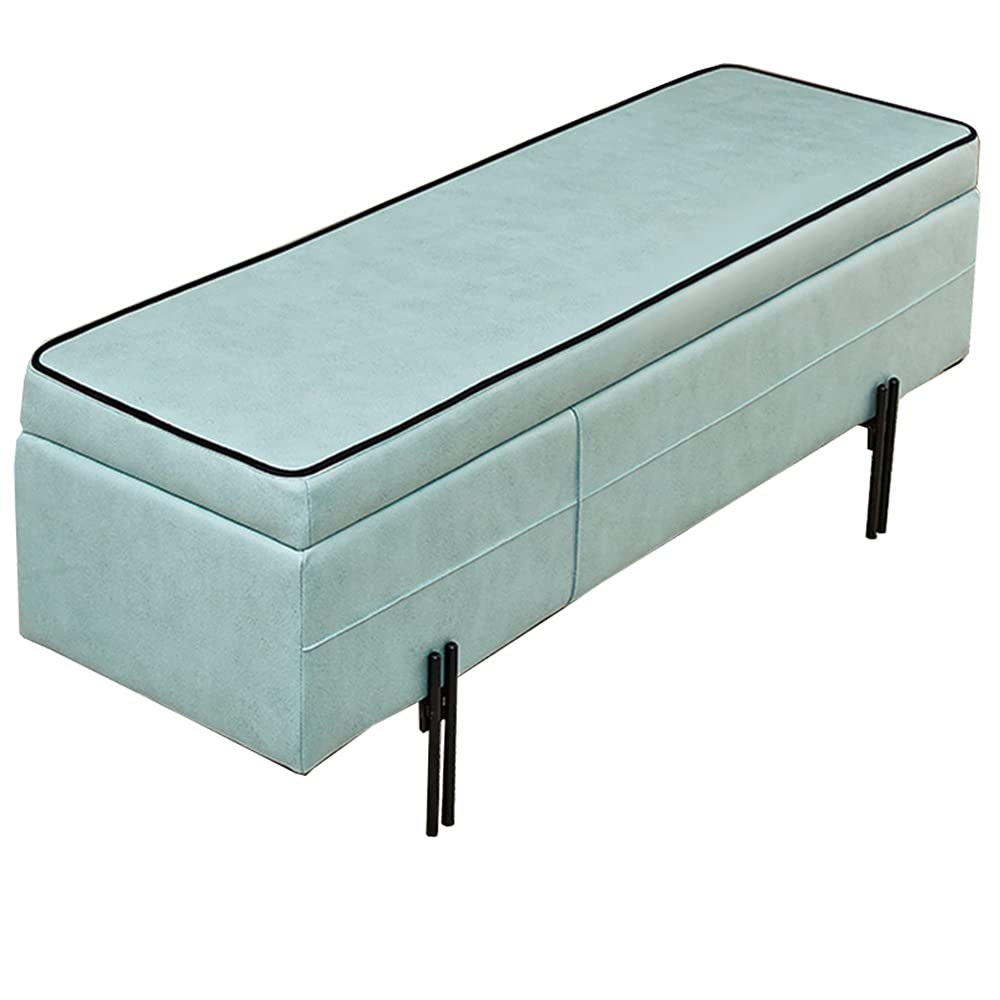 Banc rembourré haut de gamme en tissu technique et structure robuste en fer forgé