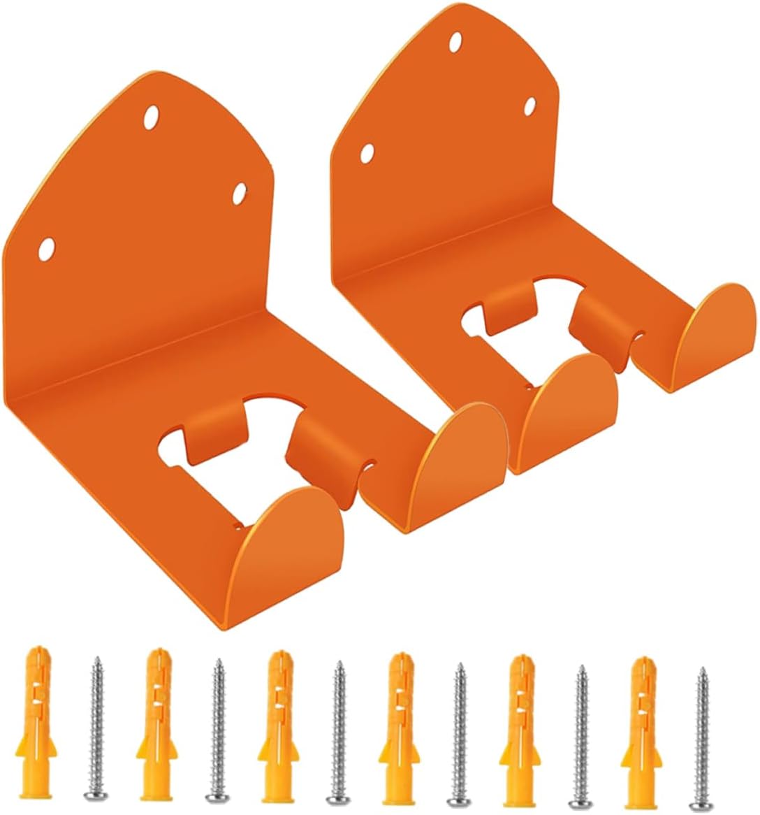 2pcs Heavy Duty Tool Hooks Wall Mount Hangers for Garage Storage Lawn Equipment Organizer Secure and Utility Hooks for Efficient Space Management