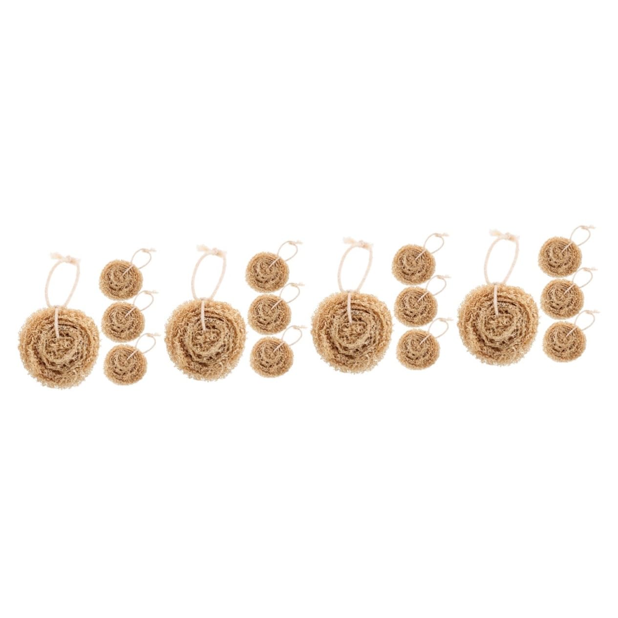 Baluue 16piezas Esponjas De Loofah Natural para Lavado De Platos para Limpieza De Cocina Eco-amigables Olores Suaves y Efectivas para Grasa y Suciedad