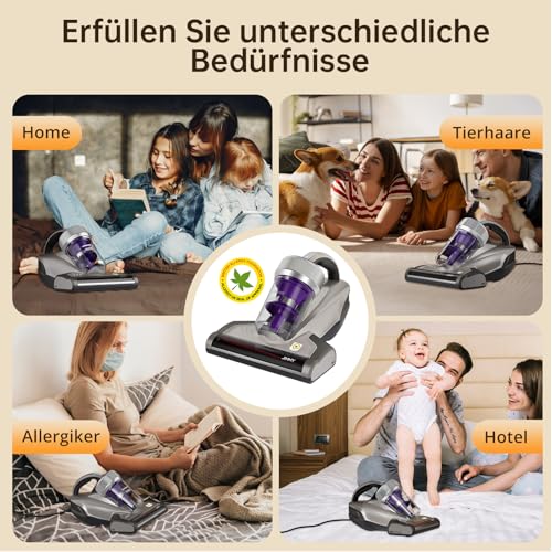 Jimmy JV35 Milbensauger für Matratzen mit UV-C Licht 700W Leistung, Matratzensauger mit Heißer Wind Funktion, Doppelter Zyklon, Bett-Staubsauger und Matratzenreiniger für Matratzen, Betten, Sofa