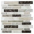 WOWSTAR 10-Sheet Peel and Stick Tiles, Marble Look Kitchen Backsplash Tiles, 11.5"x11.6" Light Brown