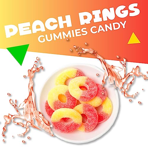 Laetafood Peach Rings Gummies Candy (2 Pound Bag) #TOP2