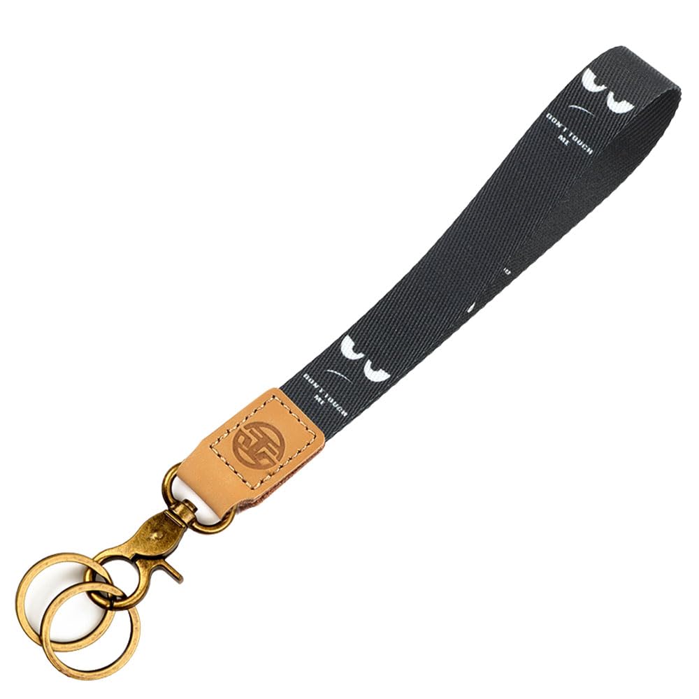 glodentai Cute Wrist Lanyard for Keys, Keychain, Wallet, Id Holder, Cell Phone, Wristlet Lanyard Key Chain Holder (dont touch me)