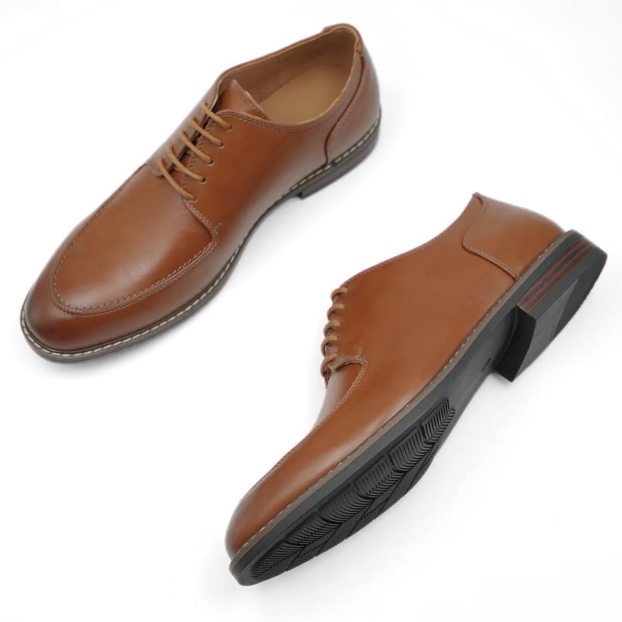 Finishing & Sewing Zapatos de vestir Oxford con cordones para hombre