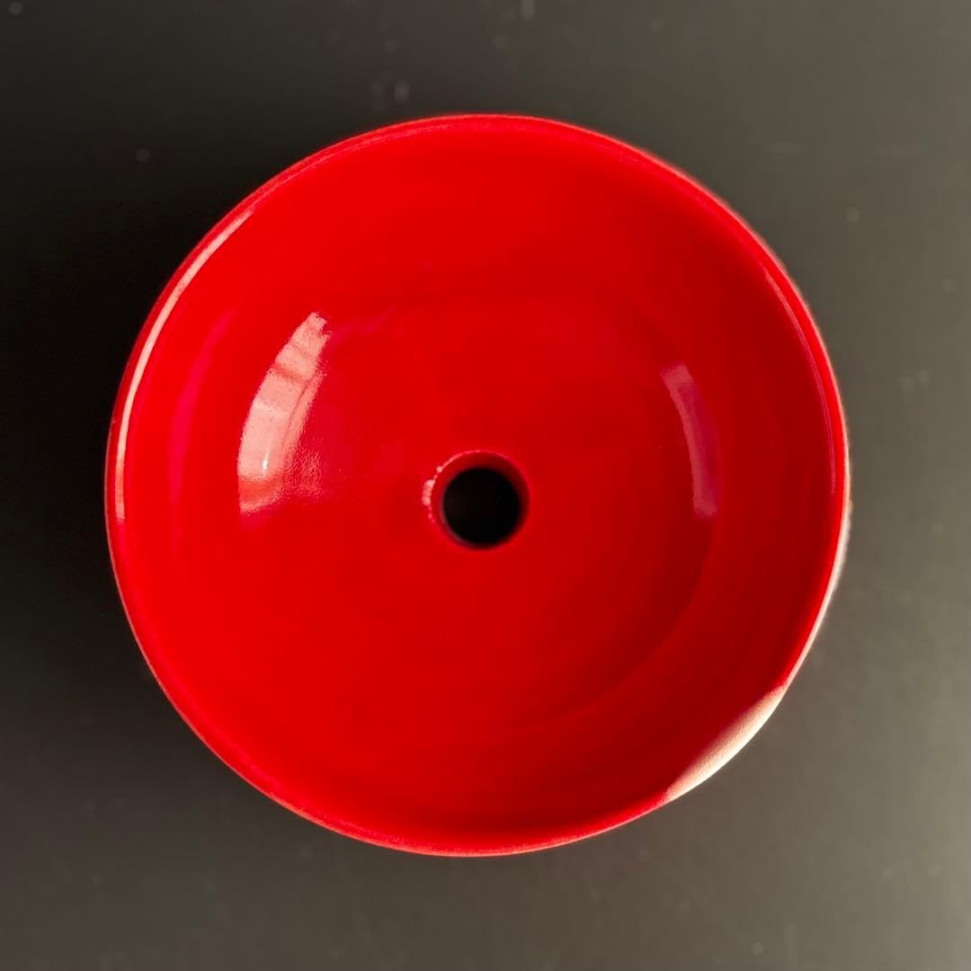 Amazon.co.jp: たけろうポット 赤 限定品 直径11cm 陶器鉢 作家鉢 塊根