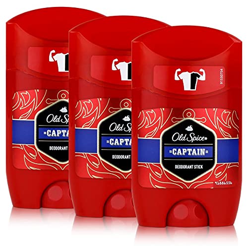 Old Spice Captain Men’s Deodorant Stick Bundle of 3, 50 ml / 1.69 fl oz Each, Solid Underarm Deodorant with Fresh Masculine Fragrance, Daily Grooming Essentials for Home, Gym, and Travel image 2