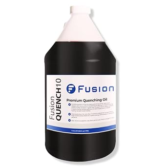 Quenching Oil for Heat Treating Knife Steel | Retains Bright Finish | Deep & Uniform Hardening | Fusion Quench 10 1 Gallon